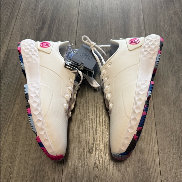 G/Fore G4 MG4+ Spikeless Golf Shoes G4MF20EF26 SCMO GFore White Pink Mens Size 7